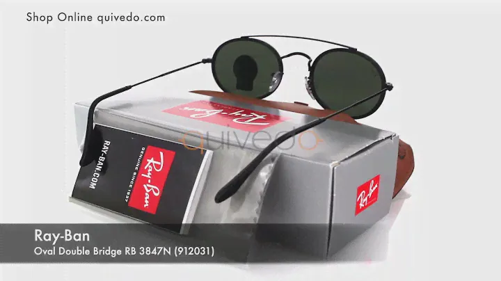 Ray-Ban Oval Double Bridge RB 3847N 912031 Occhiali originali completi di confezioni e e certificati