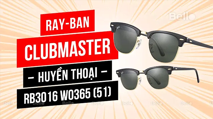 Kính râm Ray-ban Clubmaster huyền thoại RB3016 W0365 size 51 viền thép vàng, gọng nhựa đen