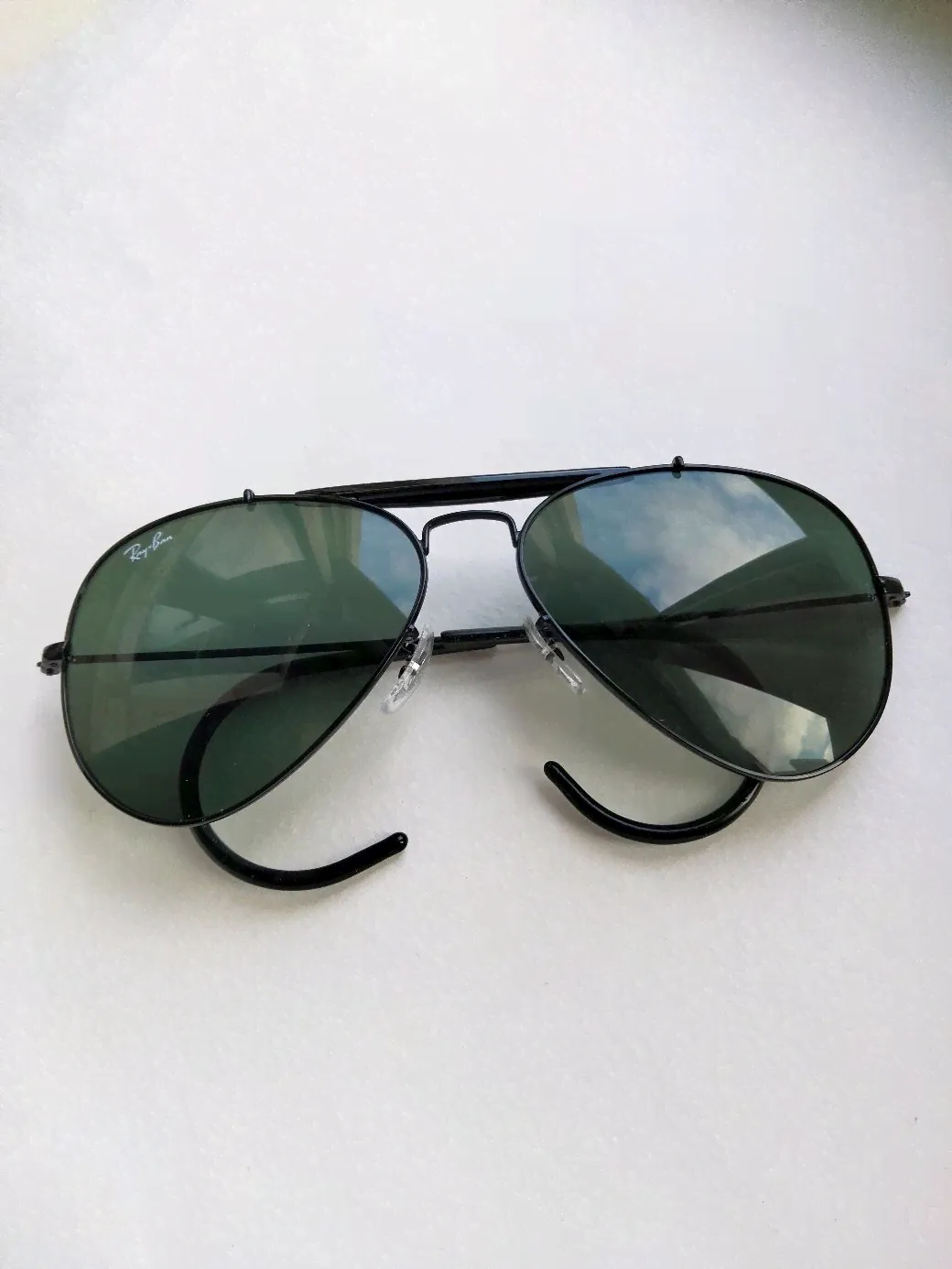 Винтаж: Очки от солнца зеленые авиаторы или очки пилота, Ray-Ban стиль ретро-0