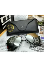 Солнцезащитные очки Ray Ban Aviator Large Metal - Black Mirrored