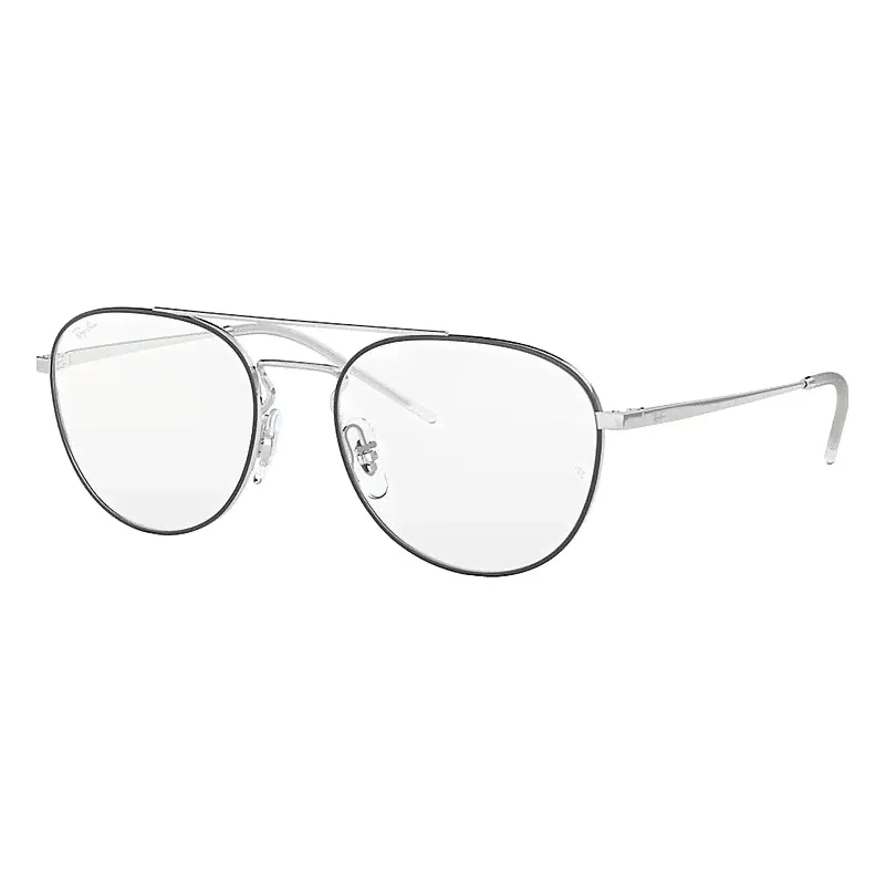 Оправа для очков Ray-Ban RX 6414 2983 D55, мужская, серебристая, производство- Италия