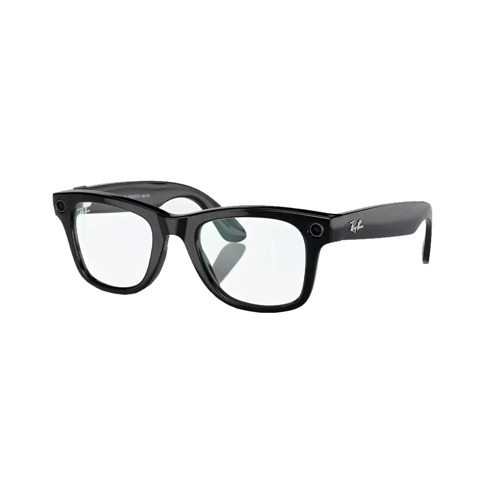 Ray-Ban экшн камера-очки Wayfarer (Глянцевая черная оправа/Прозрачные линзы) (черный) 601/SB 50