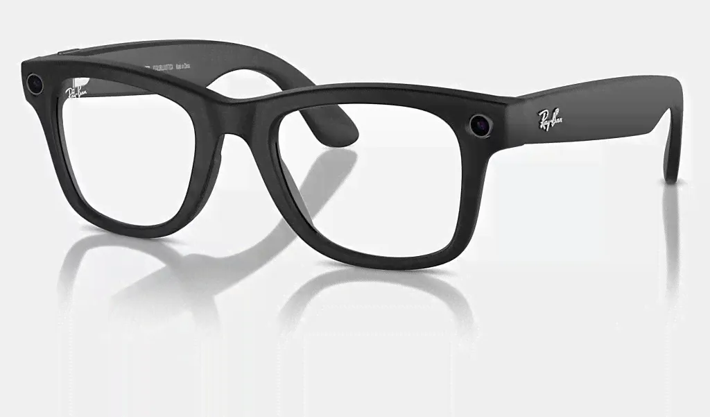 Ray-Ban Очки с камерой 4 CLEAR META WAYFARER, черный
