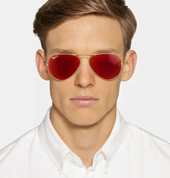 Мужские оранжевые солнцезащитные очки от Ray-Ban-1