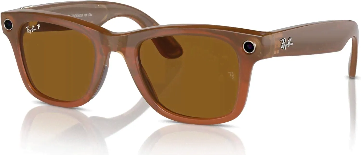 Солнцезащитные очки Ray-Ban Meta Wayfarer, сверхширокая камера 12 МП, открытые динамики, META AI, управление одним касанием и голосовыми командами, бл