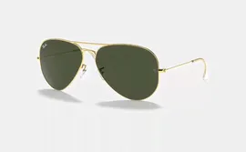 Солнцезащитные очки унисекс, авиаторы RAY-BAN с чехлом, линзы зеленые, RB3026-L2846/62-14